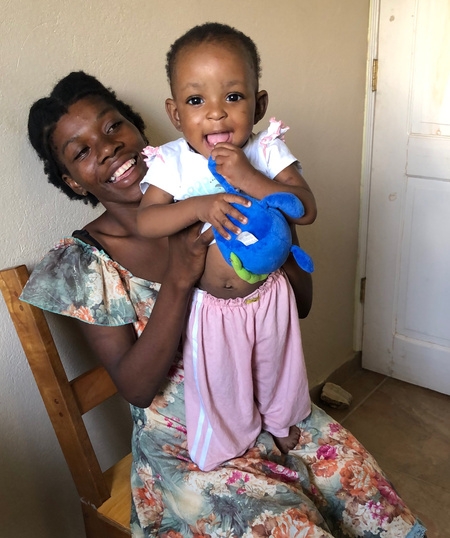 Infant in our malnutrition program whose mother received funds for food from our Indigent Patient Fund.