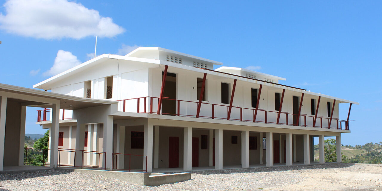 Laboratory/radiology/pharmacy building with second floor residence quarters completed.